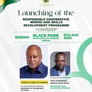 This is a flyer for the event in Obuasi.