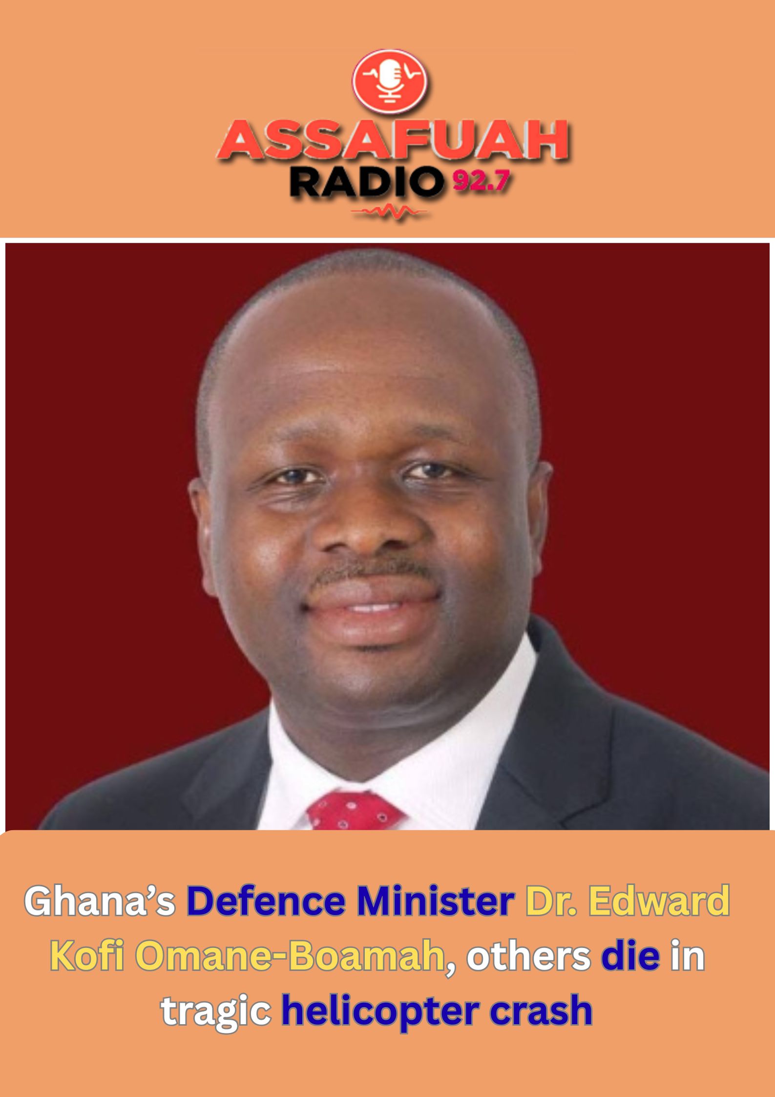 "Site of the helicopter crash in Adansi Sikaman, Ghana, where eight high-profile individuals including Dr. Omane-Boamah lost their lives"