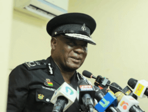 “IGP Christian Tetteh Yohuno confirms arrest of 8 suspects in Ablekuma North by-election violence.”